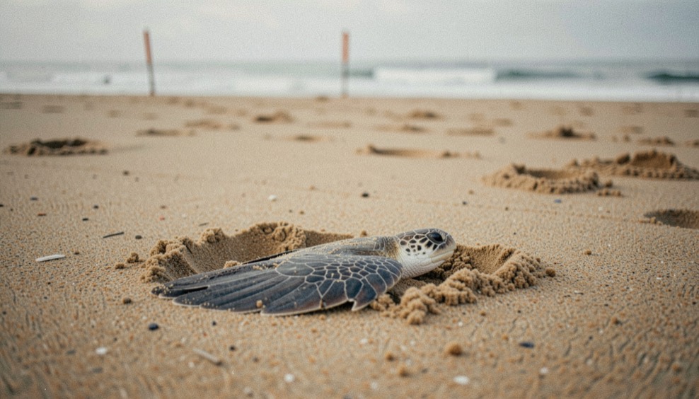 Une aile est préparée sur le sable près d une ligne de départ clairement dégagée.